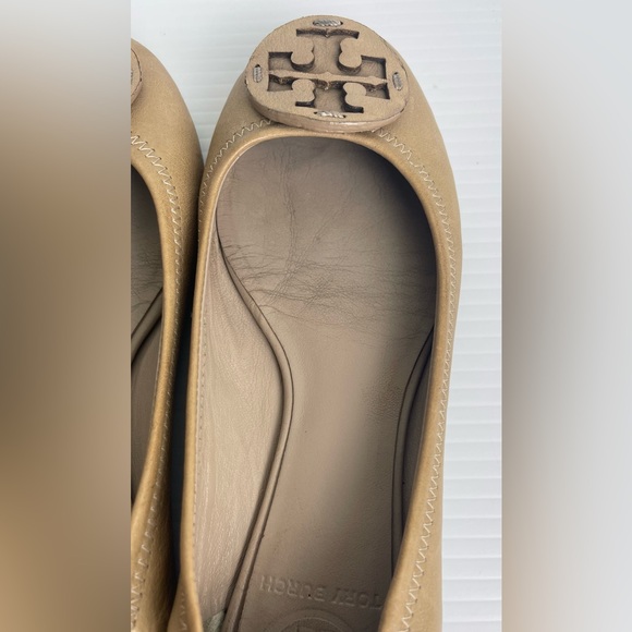 Tory Burch women leather Reva ballet flats nude color size 6 - Picture 8 of 13